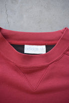 Adidas Training Red Embroidered Spellout Crewneck — 1990s (S/M) - Retrospective Store
