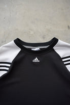 Adidas White & Black Embroidered Logo Long Sleeve Tee — 2000s (XL) - Retrospective Store