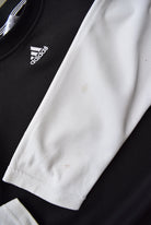 Adidas White & Black Embroidered Logo Long Sleeve Tee — 2000s (XL) - Retrospective Store