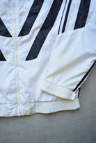 Adidas White & Black Embroidered Spellout Jacket — 1990s (M) - Retrospective Store