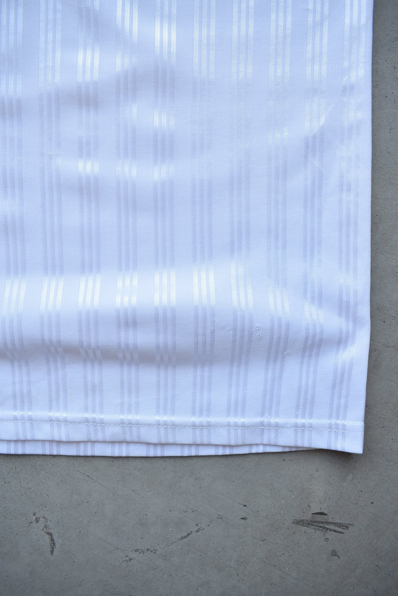 Adidas White & Blue Embroidered Spellout Jersey — 1990s (XL) - Retrospective Store
