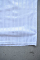 Adidas White & Blue Embroidered Spellout Jersey — 1990s (XL) - Retrospective Store