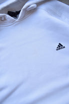 Adidas White Classic Logo Hoodie — 2000s (L) - Retrospective Store