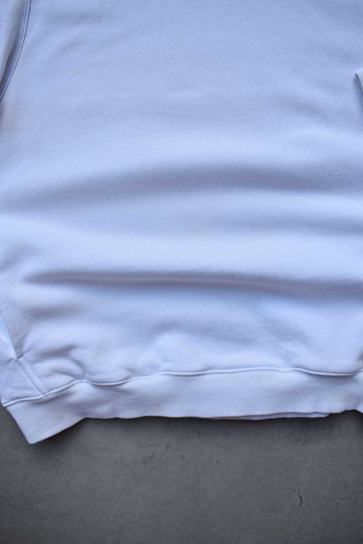 Adidas White Classic Logo Hoodie — 2000s (L) - Retrospective Store
