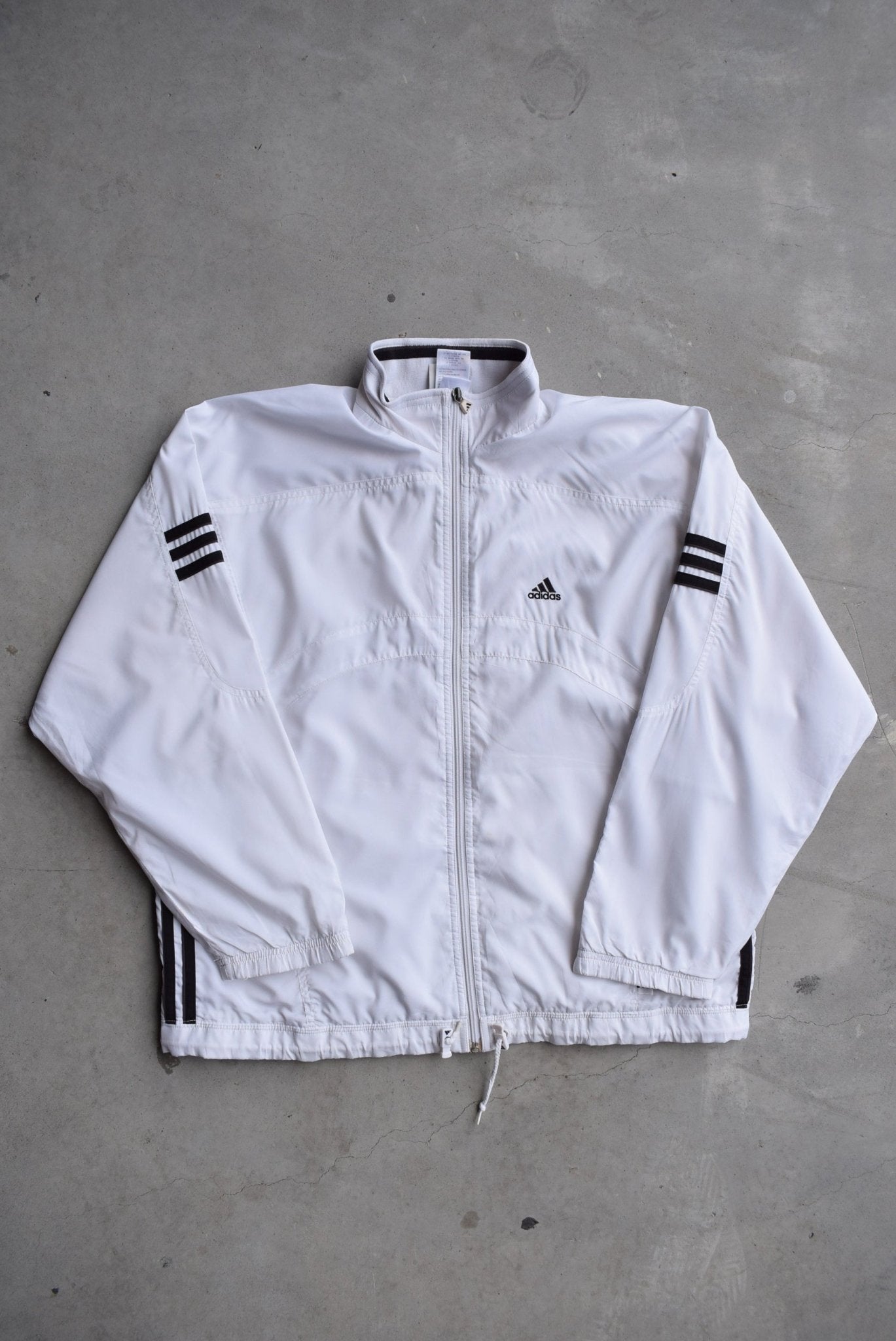 Adidas White Embroidered Jacket — 1990s (M) - Retrospective Store