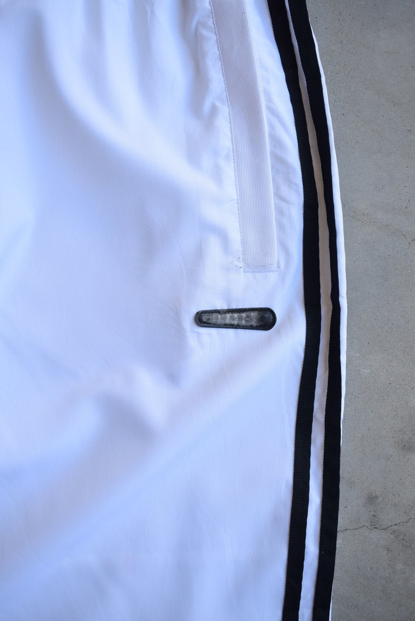 Adidas White Embroidered Logo 3/4 Track Pants — 2000s (M) - Retrospective Store