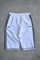 Adidas White Embroidered Logo 3/4 Track Pants — 2000s (M) - Retrospective Store