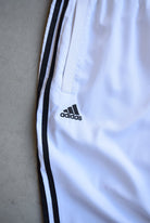 Adidas White Embroidered Logo 3/4 Track Pants — 2000s (M) - Retrospective Store