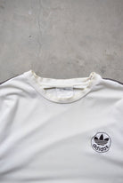 Adidas White Embroidered Spellout Tee — 1990s (L) - Retrospective Store
