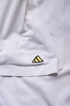 Adidas White Embroidered Spellout Tee — 1990s (XXL) - Retrospective Store