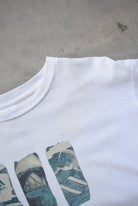 Adidas White Graphic Tee — 1990s (L) - Retrospective Store