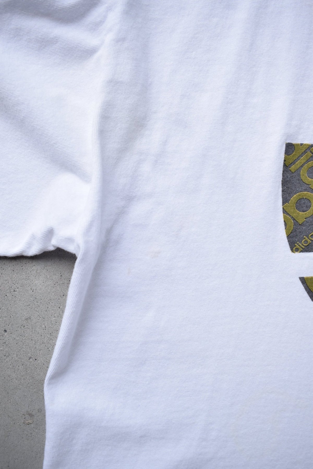 Adidas White Graphic Tee — 1990s (L/XL) - Retrospective Store