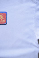 Adidas White Graphic Tee — 1990s (XL) - Retrospective Store