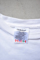 Adidas White Graphic Tee — 1990s (XL/XXL) - Retrospective Store