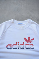 Adidas White Spellout Crewneck — 1990s (M/L) - Retrospective Store