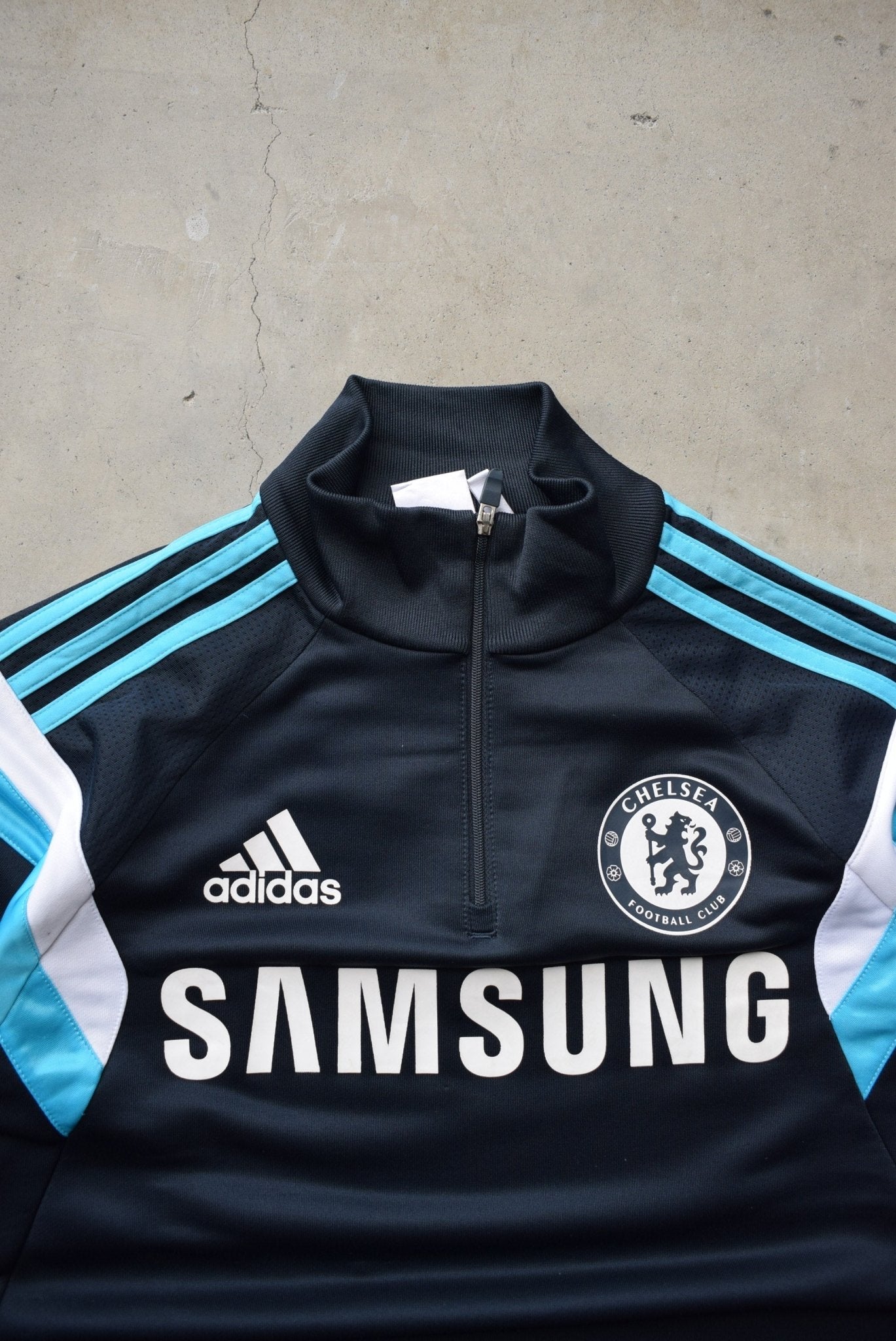 Adidas x Chelsea FC Navy Quarter-Zip — 2000s (S) - Retrospective Store