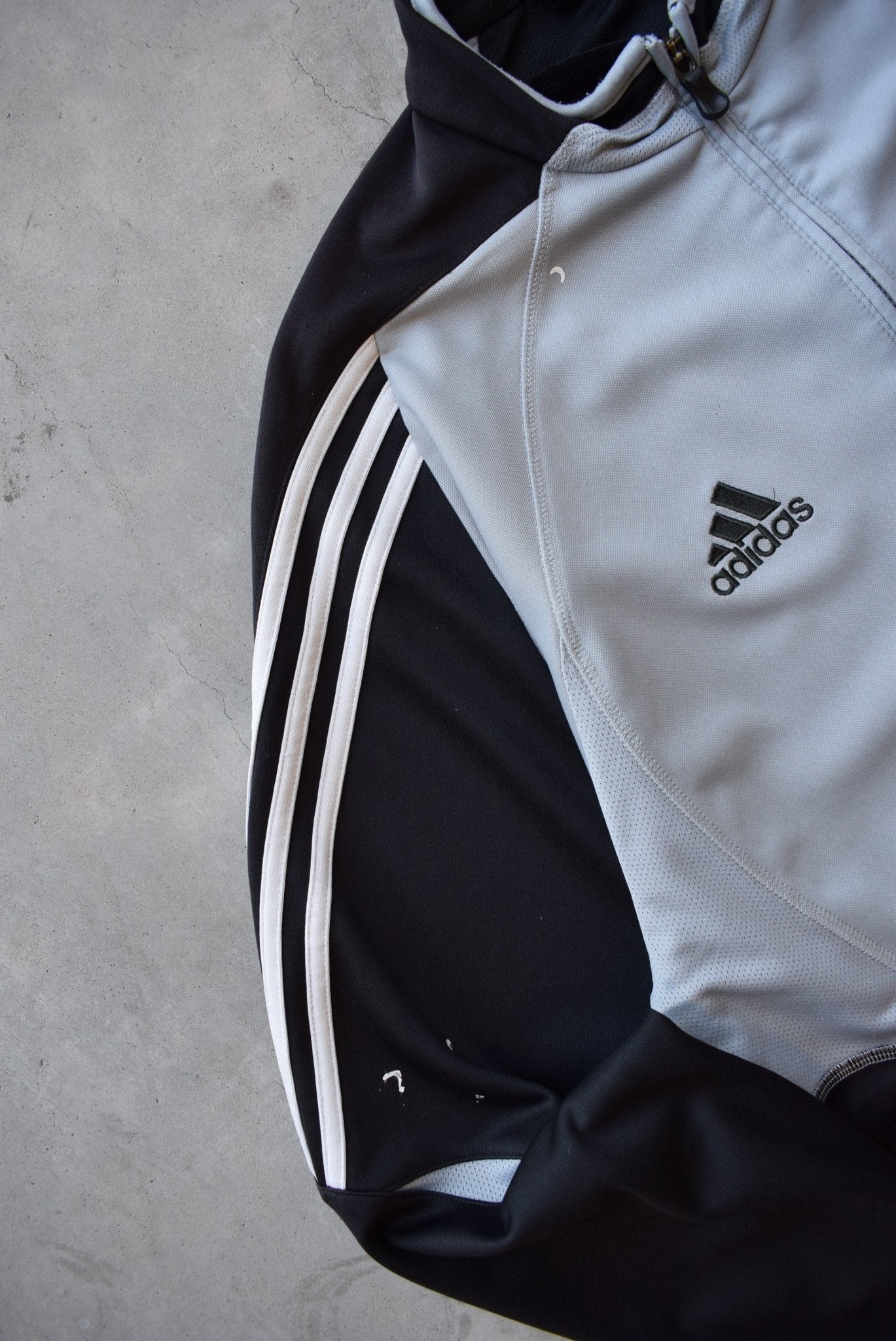 Adidas x Detmolder Pilsener Black & Grey Embroidered Logo Jacket — 2000s (L) - Retrospective Store