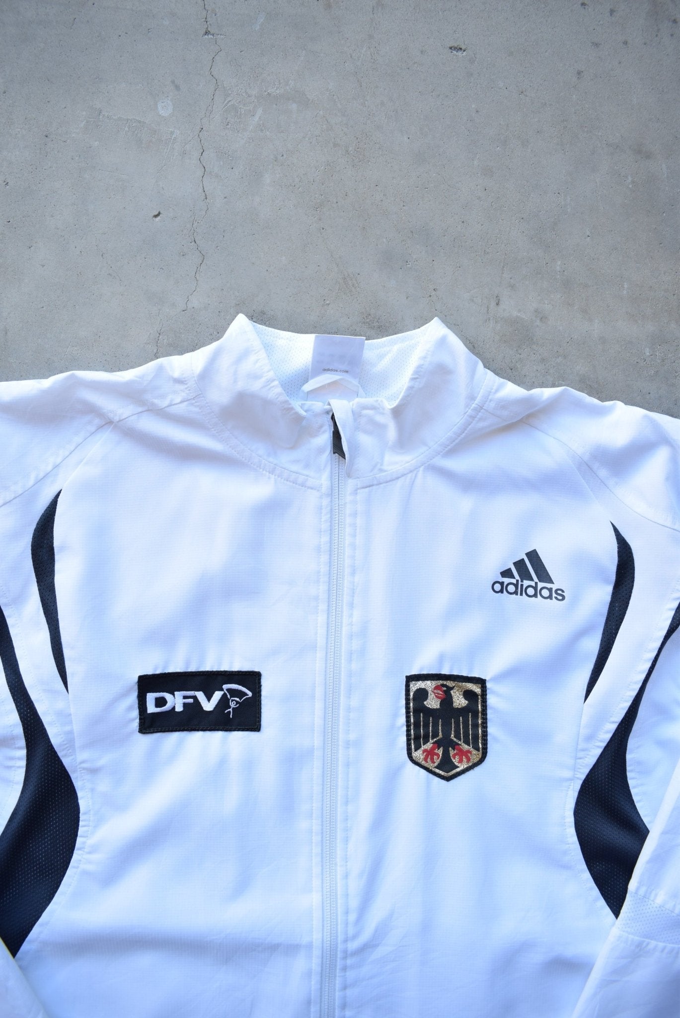 Adidas x Germany National Football Team White Embroidered Jacket — 2000s (L) - Retrospective Store