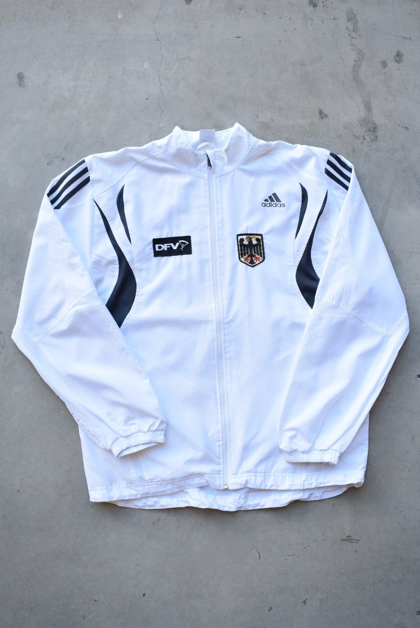 Adidas x Germany National Football Team White Embroidered Jacket — 2000s (L) - Retrospective Store