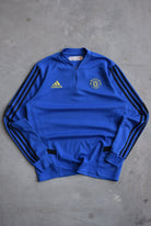 Adidas x Manchester United FC Blue Quarter Zip — 2000s (M) - Retrospective Store