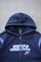 Adidas x NBA Utah Jazz Navy Embroidered Hoodie — 2000s (S) - Retrospective Store