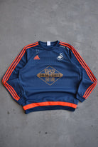 Adidas x Swansea FC Navy Embroidered Crewneck — 2000s (M/L) - Retrospective Store