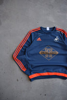 Adidas x Swansea FC Navy Embroidered Crewneck — 2000s (M/L) - Retrospective Store