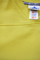 Adidas Yellow Embroidered Spellout Crewneck — 1990s (M) - Retrospective Store