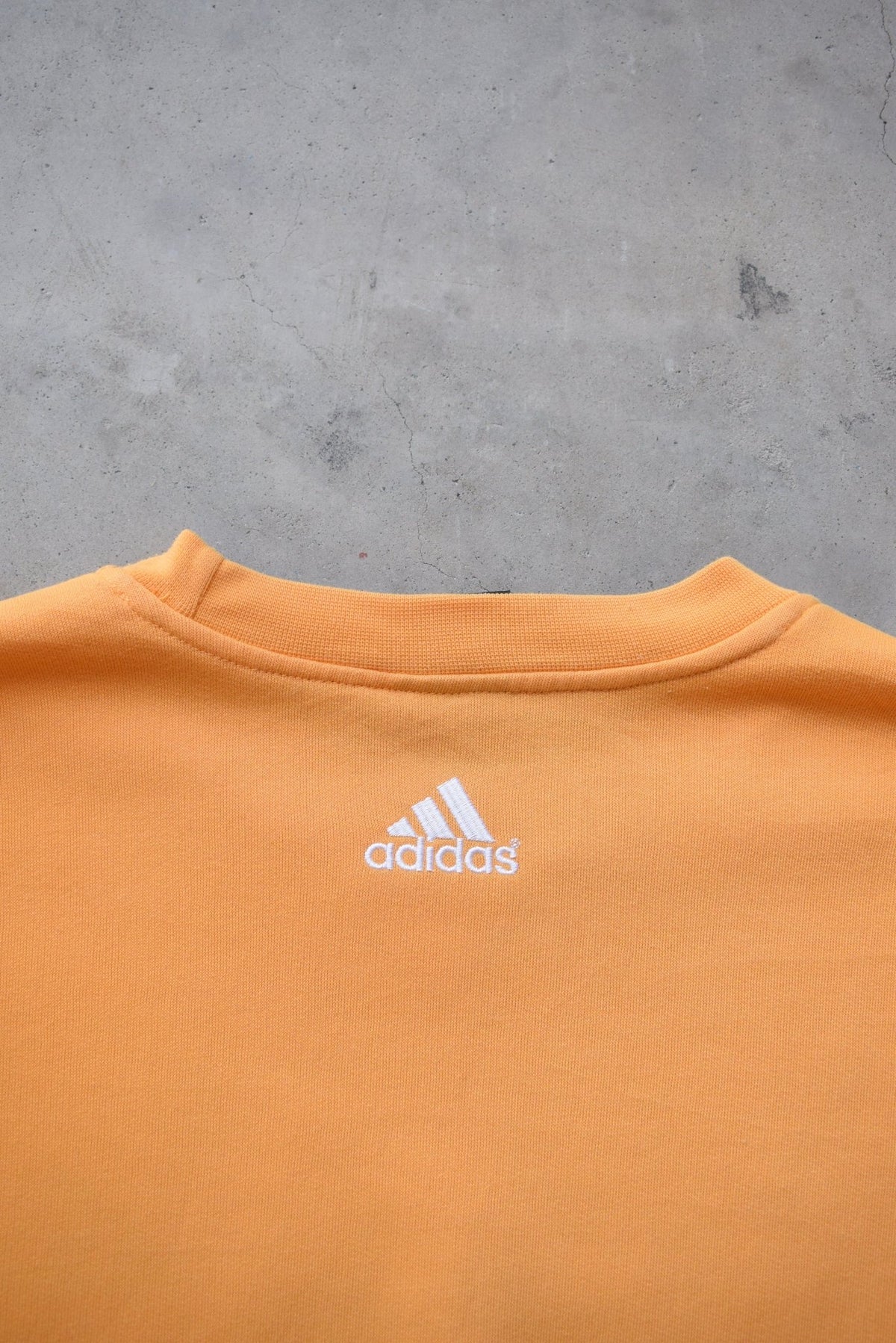 Adidas Yellow Embroidered Spellout Crewneck — 2000s (XL) - Retrospective Store