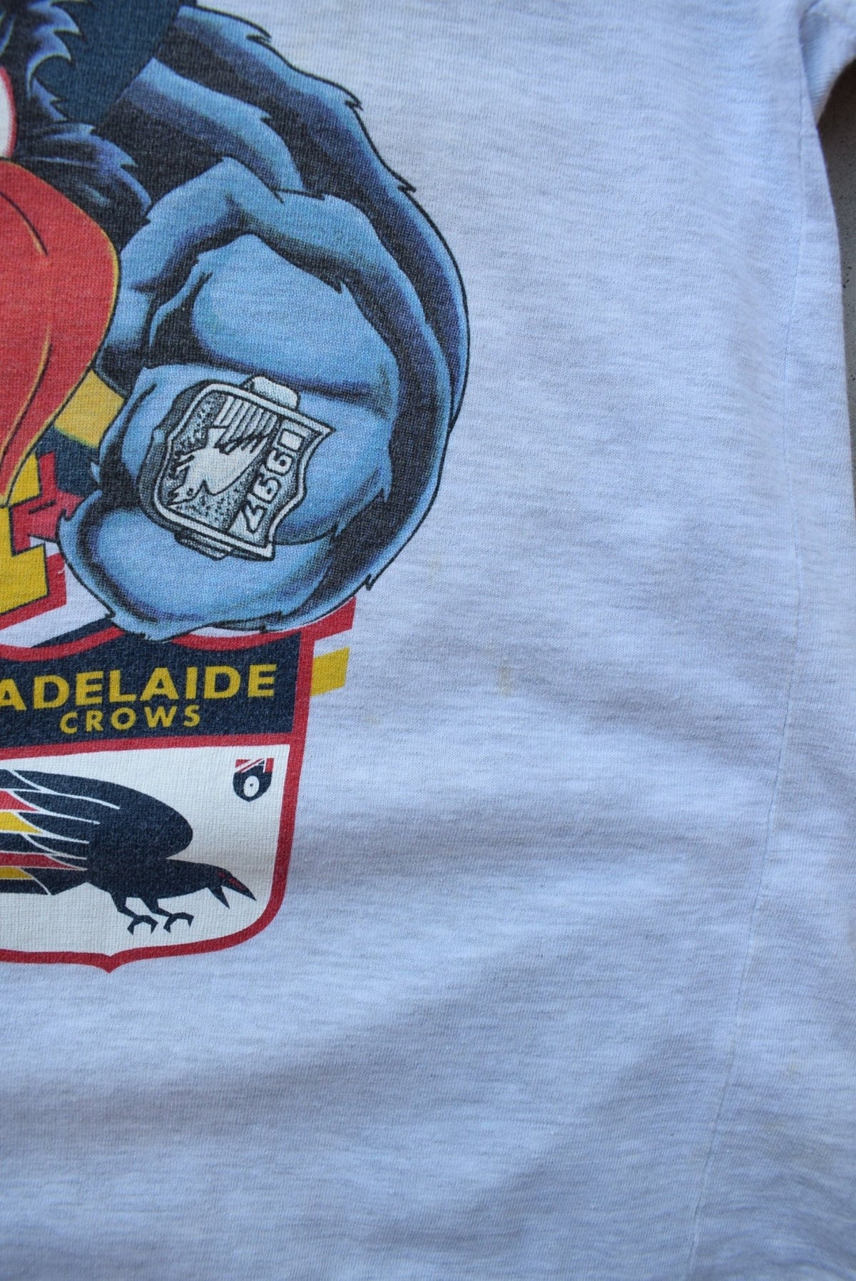 AFL Adelaide Crows Premiers Grey Graphic Tee — 1997 (M) - Retrospective Store