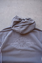 Air Jordan Grey Embroidered Logo Hoodie — 2000s (XL/XXL) - Retrospective Store