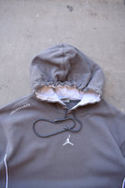 Air Jordan Grey Embroidered Logo Hoodie — 2000s (XL/XXL) - Retrospective Store