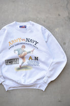 Army vs. Navy Gridiron Grey Embroidered Crewneck — 1994 (M/L) - Retrospective Store
