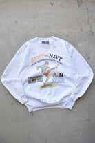 Army vs. Navy Gridiron Grey Embroidered Crewneck — 1994 (M/L) - Retrospective Store