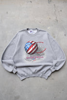Basketball Grey Graphic Crewneck — 1990s (XL) - Retrospective Store