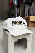 BEHR White Embroidered Hat — 1990s - Retrospective Store