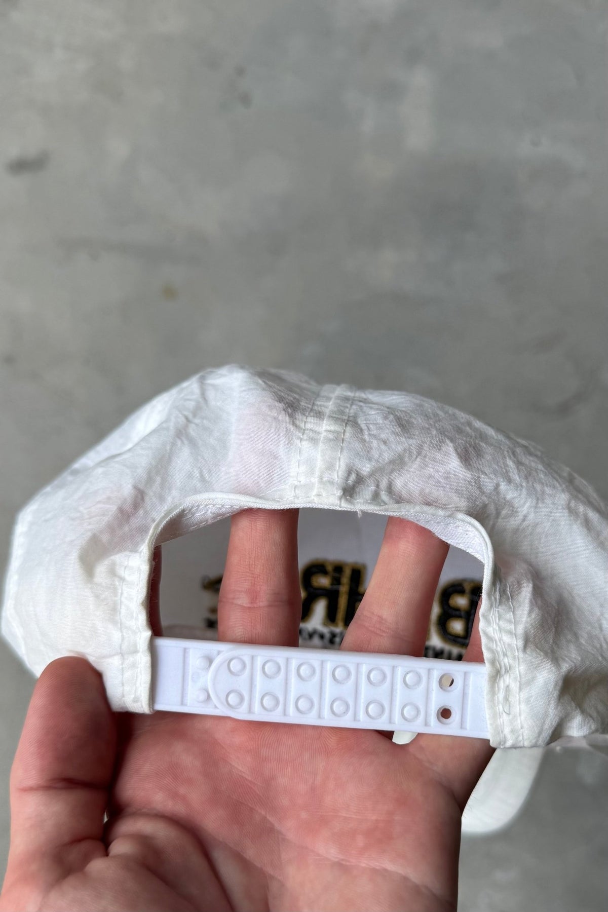 BEHR White Embroidered Hat — 1990s - Retrospective Store