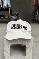 BEHR White Embroidered Hat — 1990s - Retrospective Store