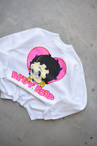 Betty Boop White Graphic Crewneck — 1994 (M) - Retrospective Store