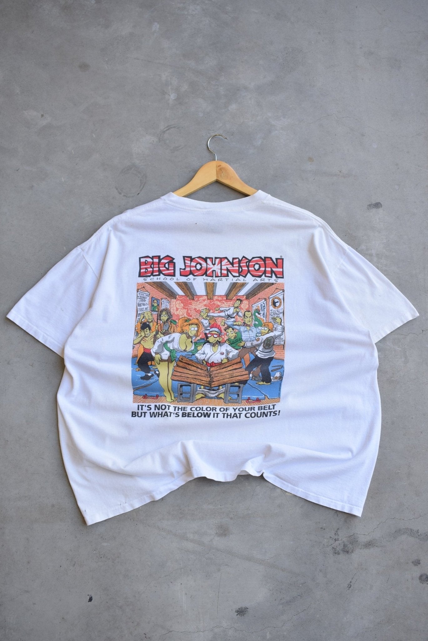 Big Johnson 'School of Martial Arts' Graphic Tee — 1995 (XL/XXL) - Retrospective Store