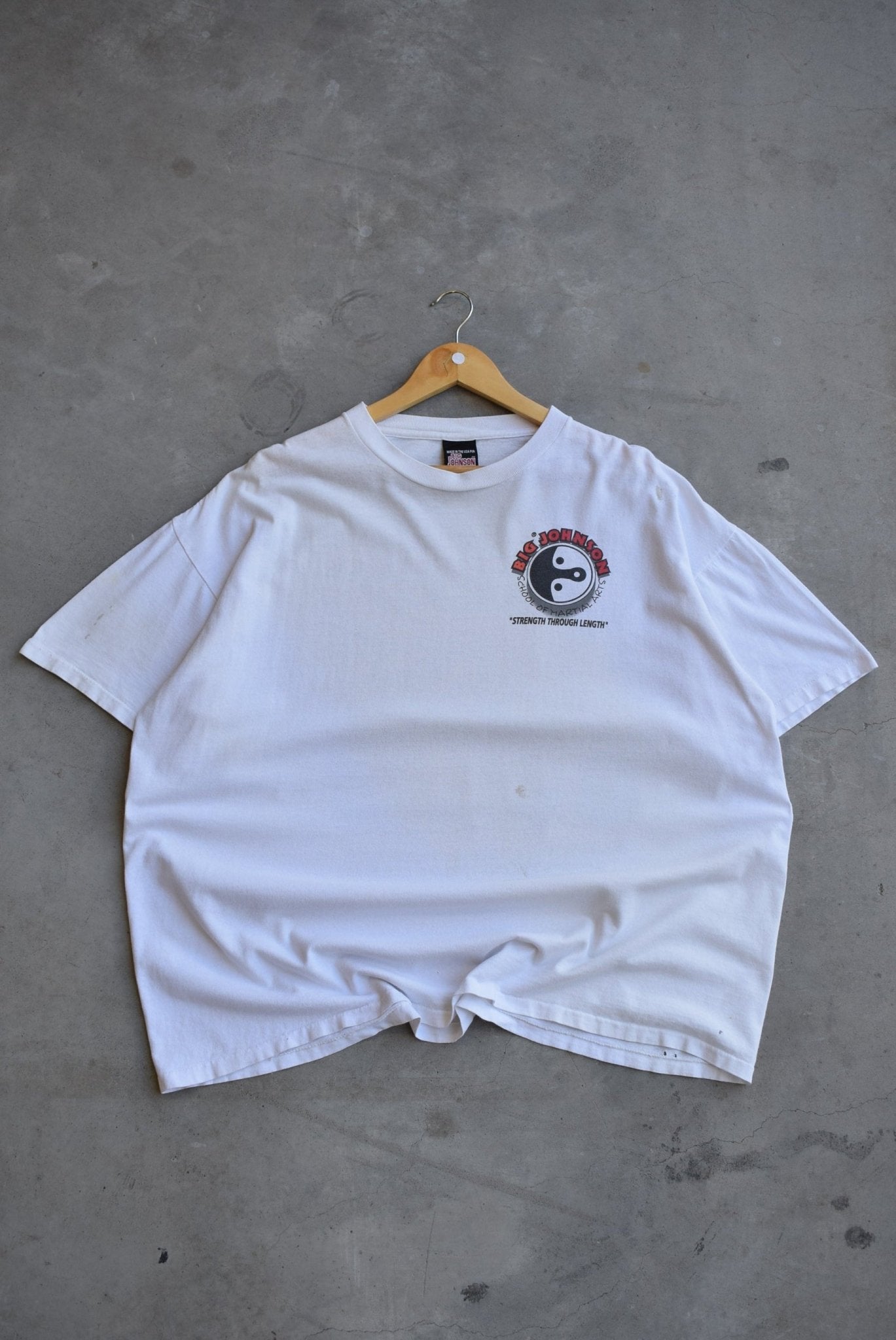 Big Johnson 'School of Martial Arts' Graphic Tee — 1995 (XL/XXL) - Retrospective Store