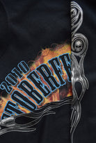 Biketoberfest Daytona Beach Black Graphic Long Sleeve Tee — 2010 (XL) - Retrospective Store