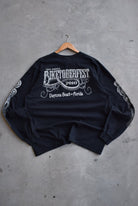 Biketoberfest Daytona Beach Black Graphic Long Sleeve Tee — 2010 (XL) - Retrospective Store
