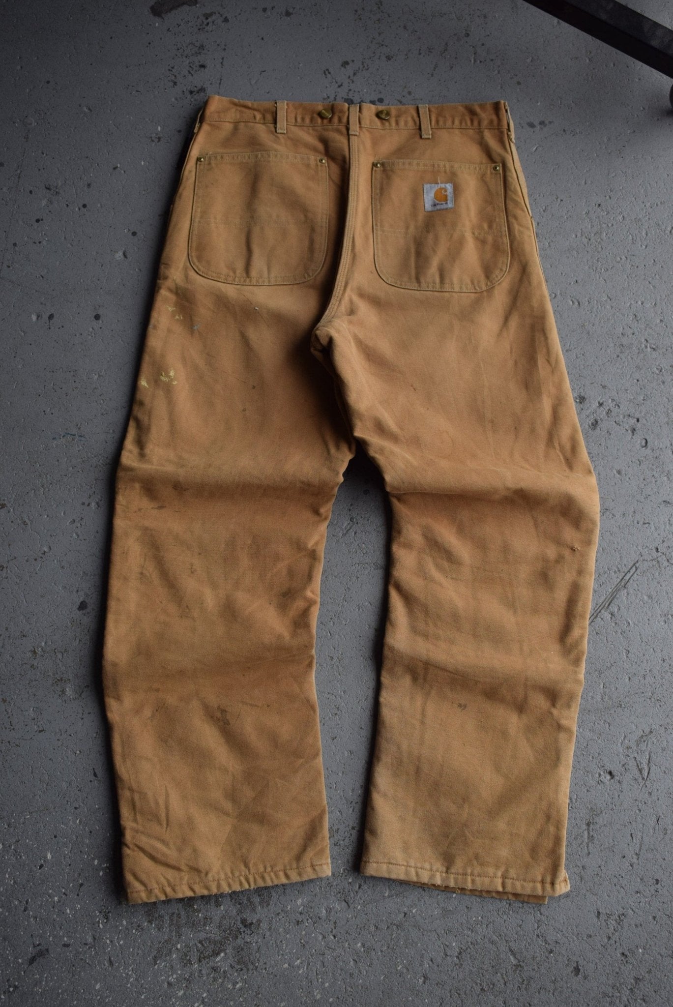 *Blanket - lined* Vintage Carhartt Carpenter Pants (34) - Retrospective Store