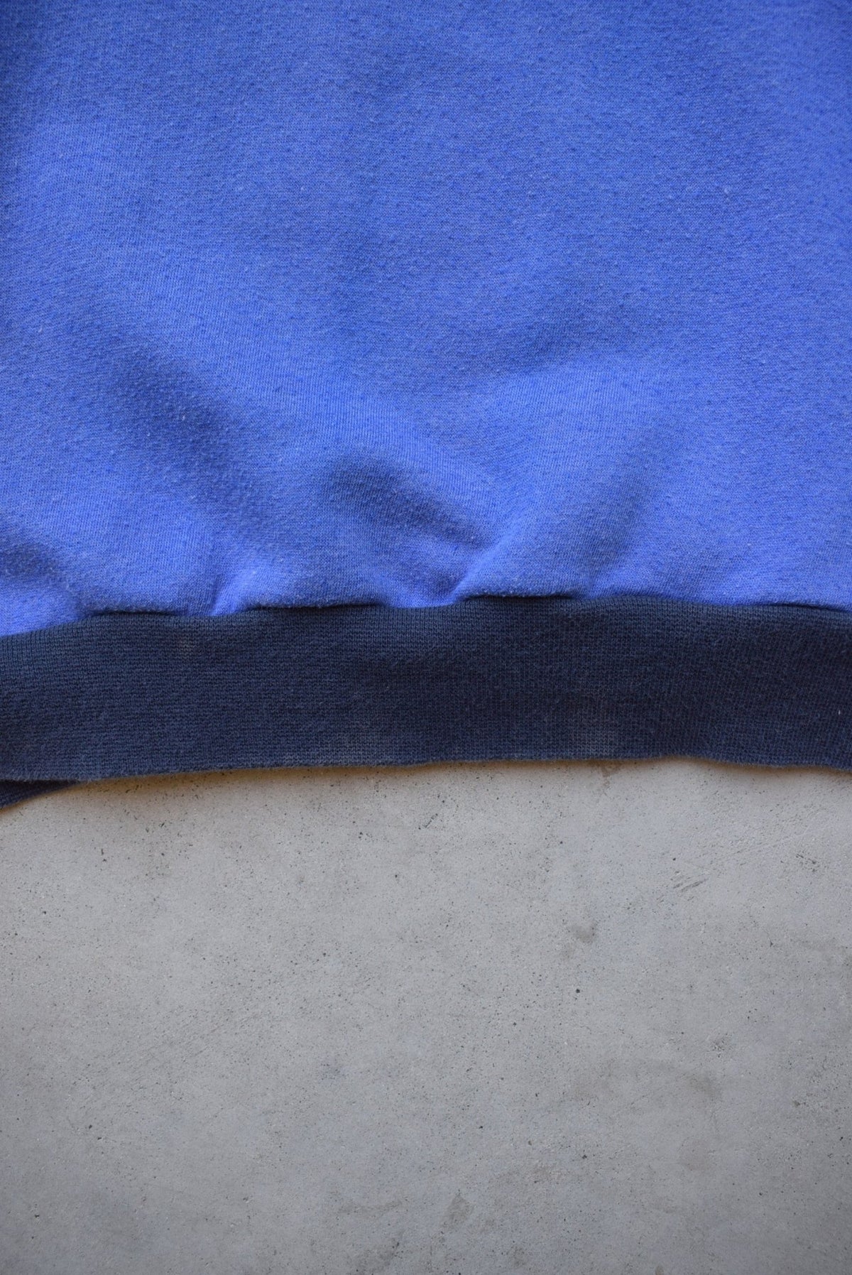 Bootleg Nike Baby-Blue Embroidered Spellout Crewneck — 1990s (S/M) - Retrospective Store