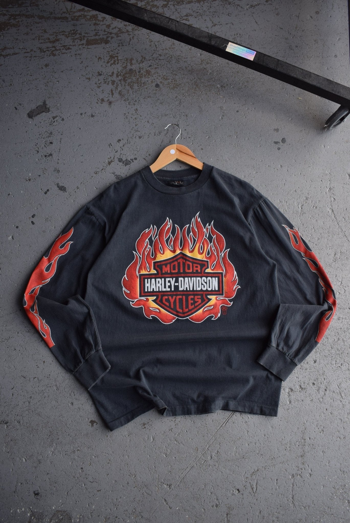 *Bootleg* Vintage Harley Davidson Motorcycles Long Sleeve Tee (L) - Retrospective Store