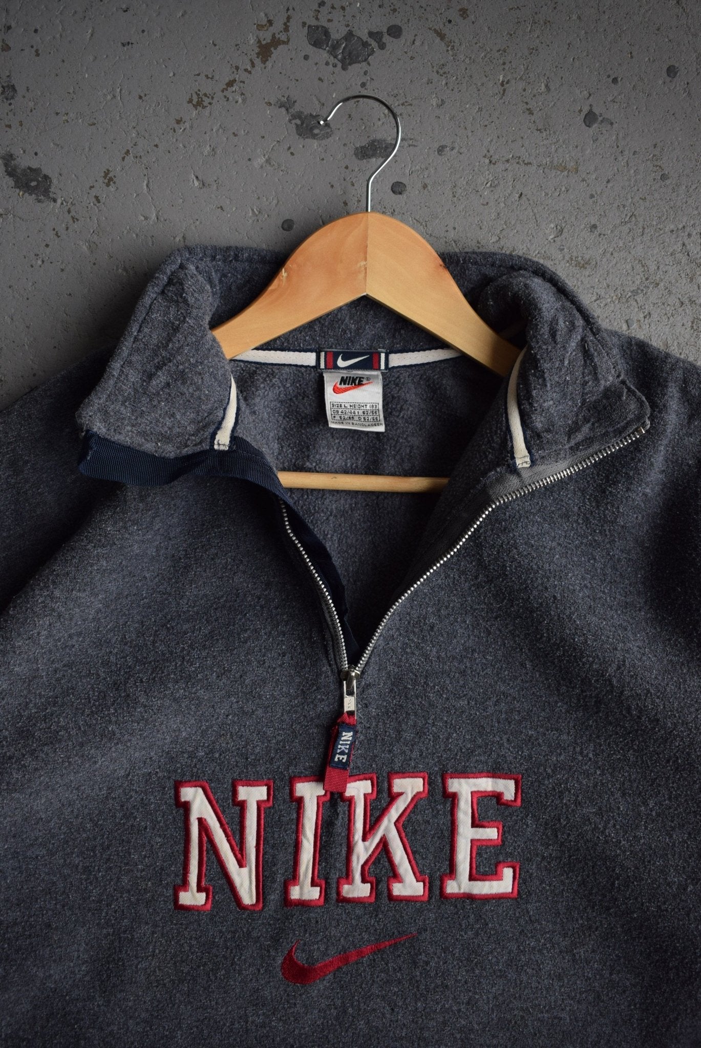 *Bootleg* Vintage Nike Spellout Embroidered Quarter Zip (XL) - Retrospective Store