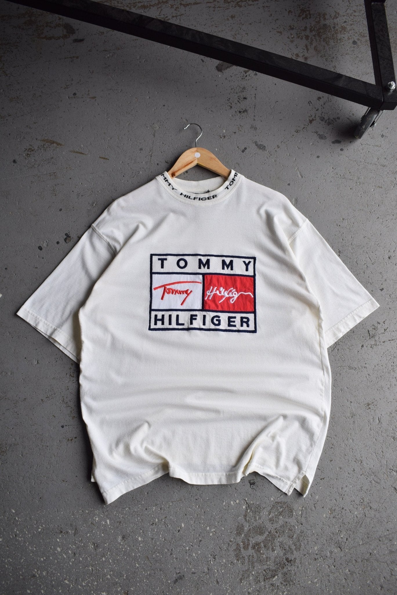 *Bootleg* Vintage Tommy Hilfiger Spellout Tee (XL) - Retrospective Store