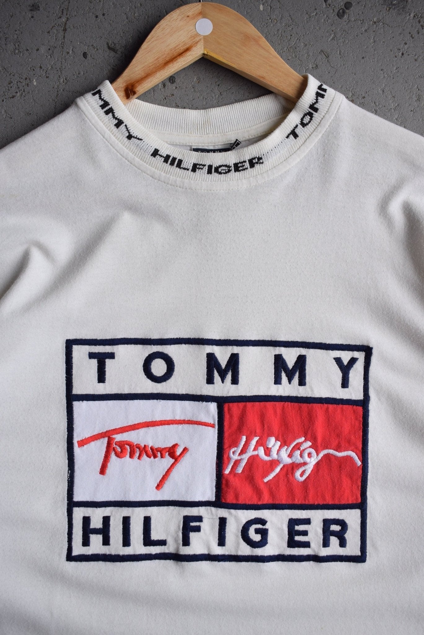 *Bootleg* Vintage Tommy Hilfiger Spellout Tee (XL) - Retrospective Store