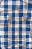 Brooks Brothers Blue & White Cropped Long Sleeve Button Up — 2000s (L/XL) - Retrospective Store